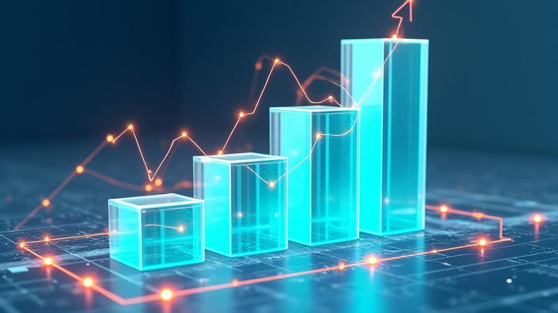 Grafische Darstellung einer wachsenden Statistik für Lead-Generierung